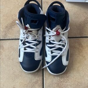 Jordan White and Varsity Red Sneakers. Jordan 6 Olympic barely worn